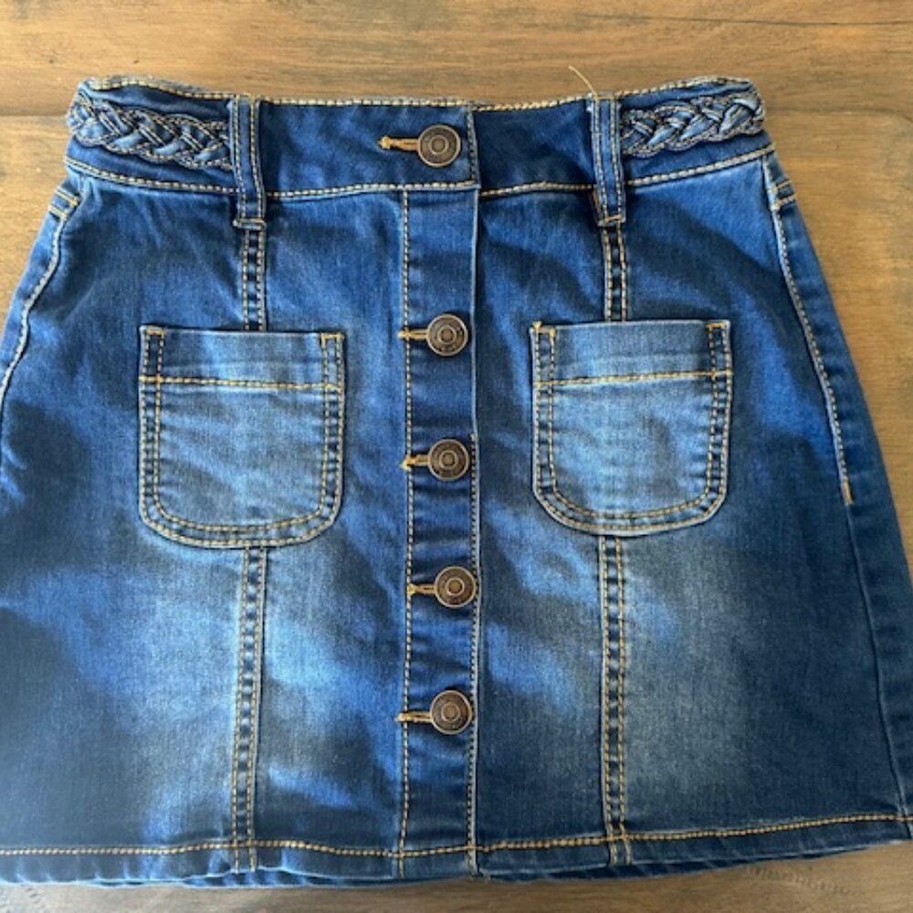 Wallflower Girl Denim Jean Skirt   8488  Size 10 (girls)